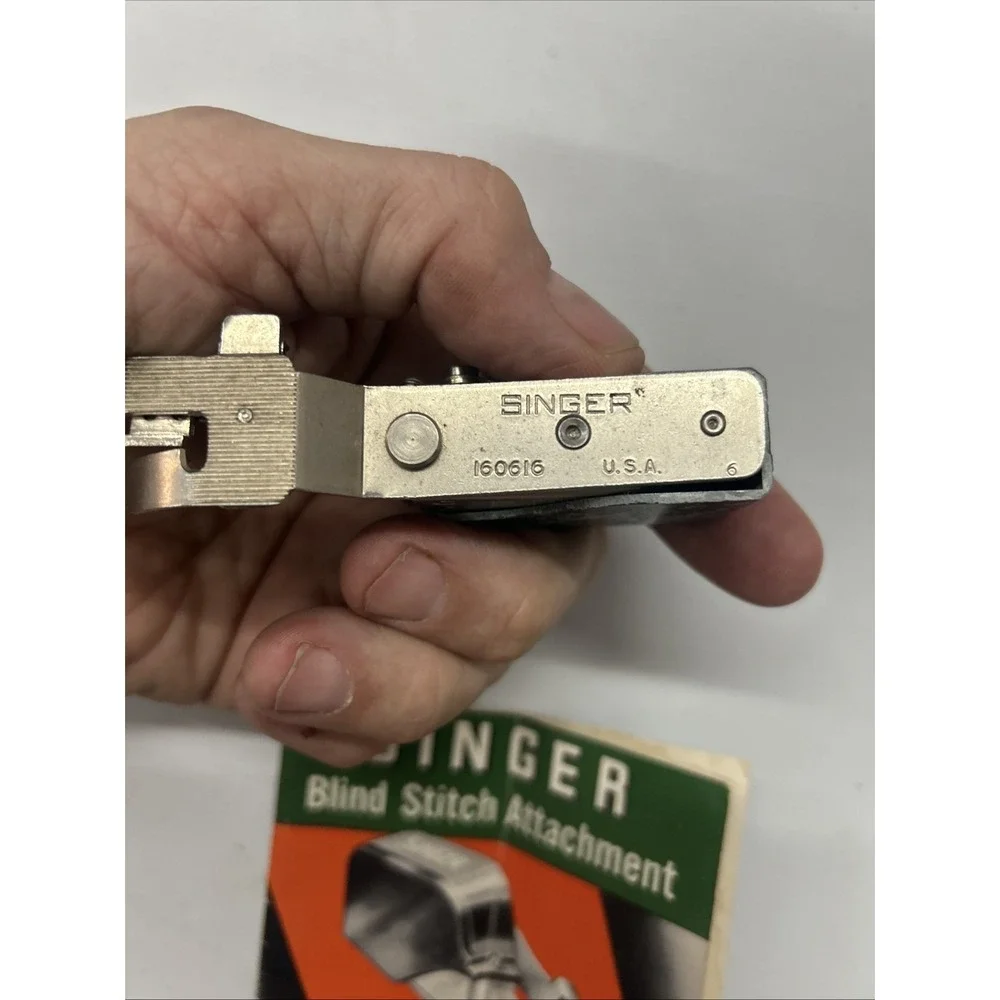Vintage 1949 Singer Blind Stitch Attachment No. 160616 Original Manual No Screw
